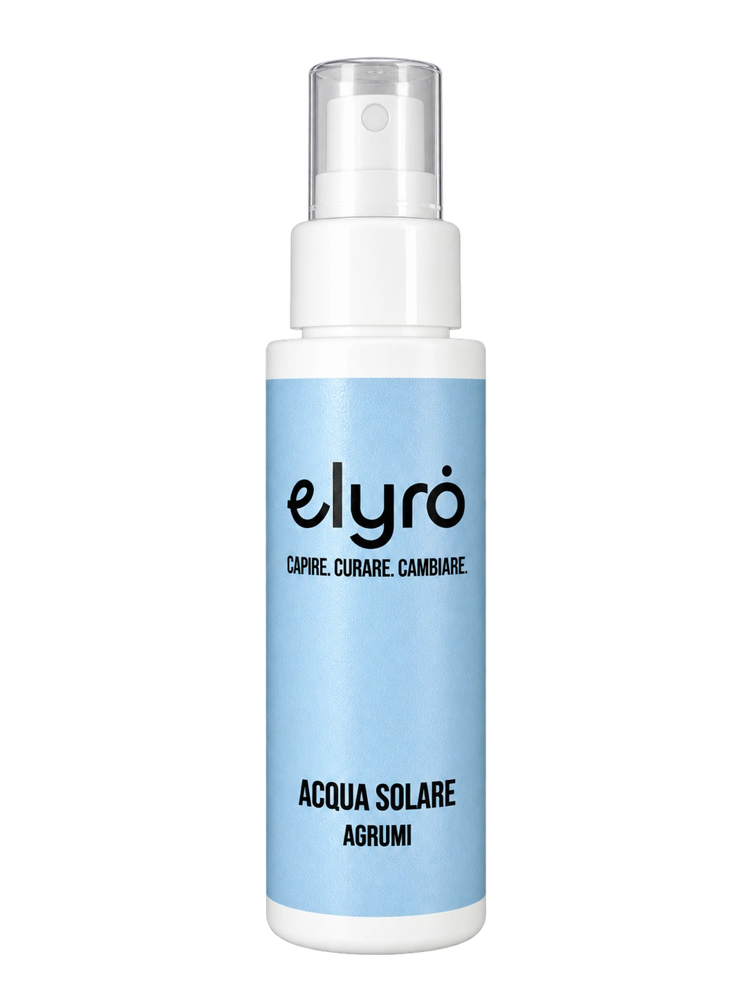 Acqua solare agrumi: prodotto elyrȯ con la sua confezione dove presente